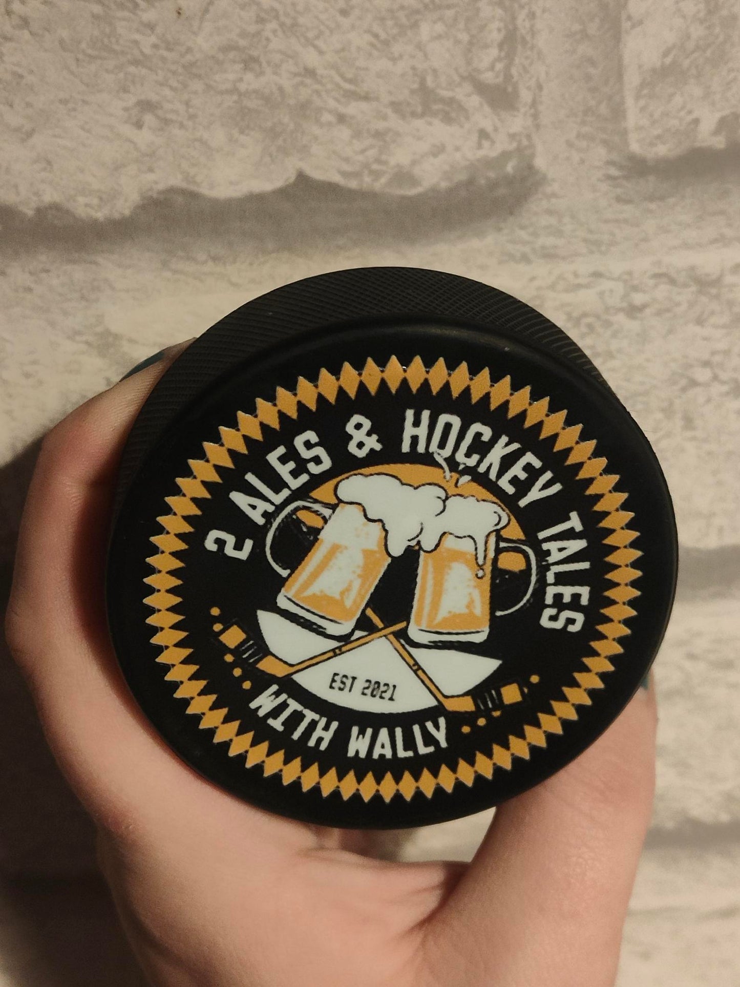 2 Ales and hockey tales puck