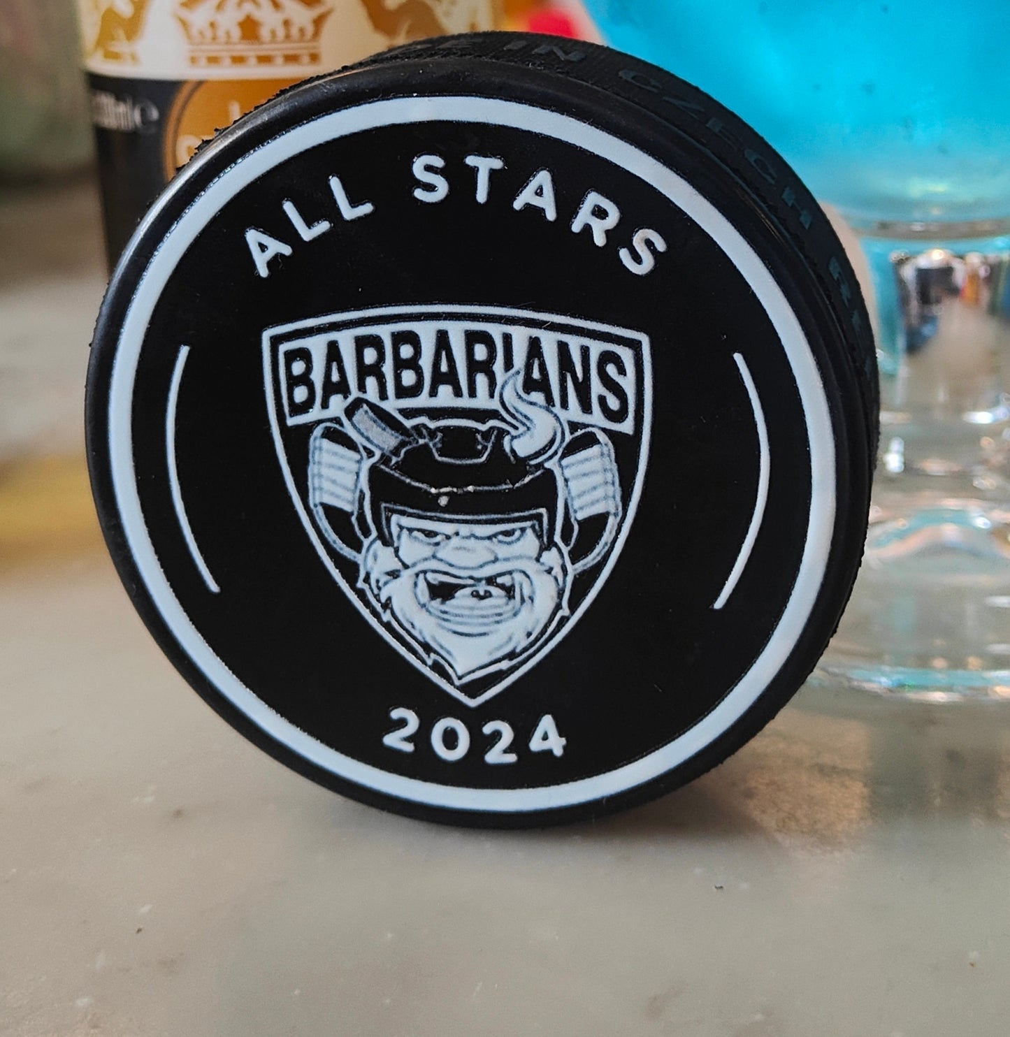 Custom ice hockey puck