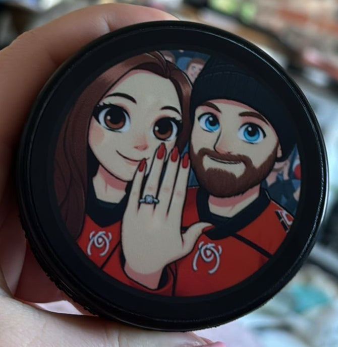 Custom ice hockey puck